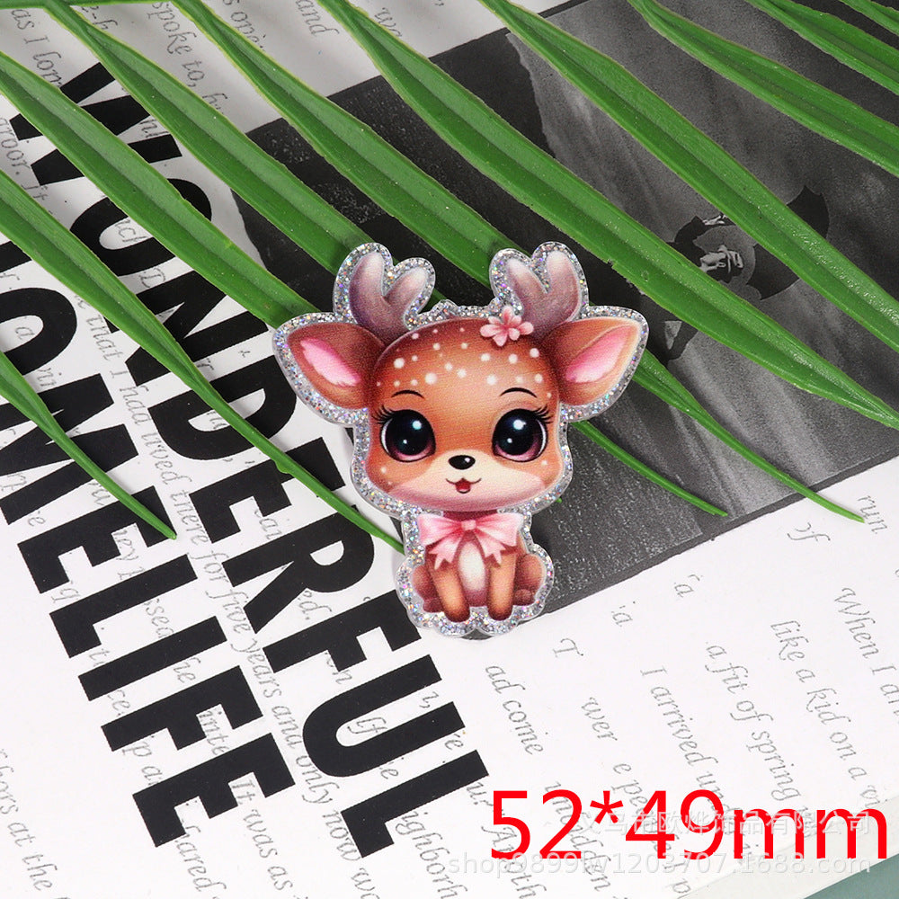 Wholesale 10PCS Animal Tiger Cat Rainbow Acrylics Accessories